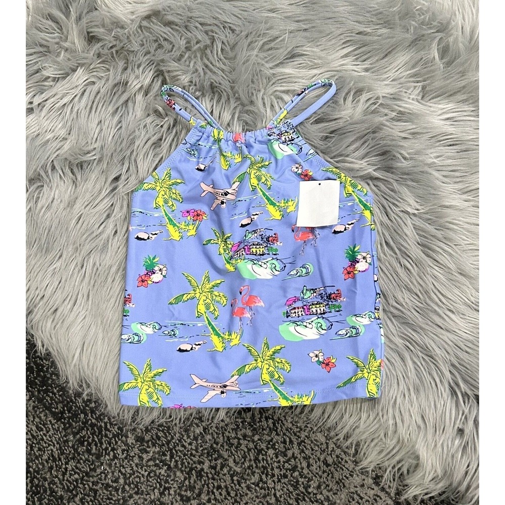 Shade Critters Girls Adjustable Swim Tank Size 8 Tropical Travels Palm Tree